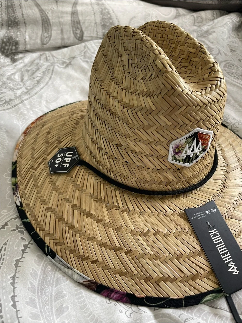 Hemlock Hat Company STRAW LIFEGUARD HAT Beach Pool Sun ONE SIZE Brand New W Tags
